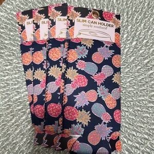 (4x) Simply Southern Pineapple Slim Can Holder